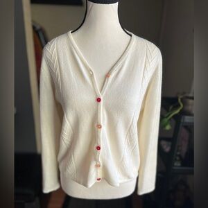 Vintage Cream Cardigan Sweater